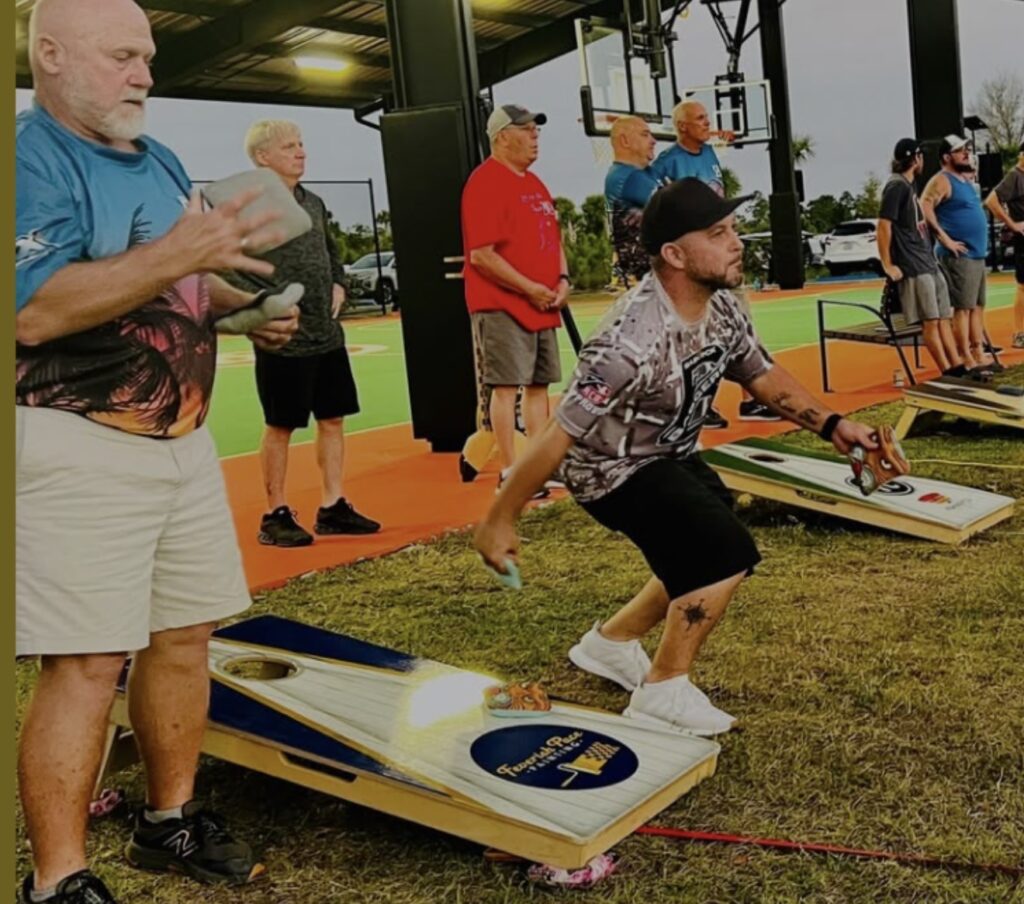 JOHN AND DEBBIANN HABERKERN OF FEVERISH PACE PAINTING support Babcock Ranch Cornhole club