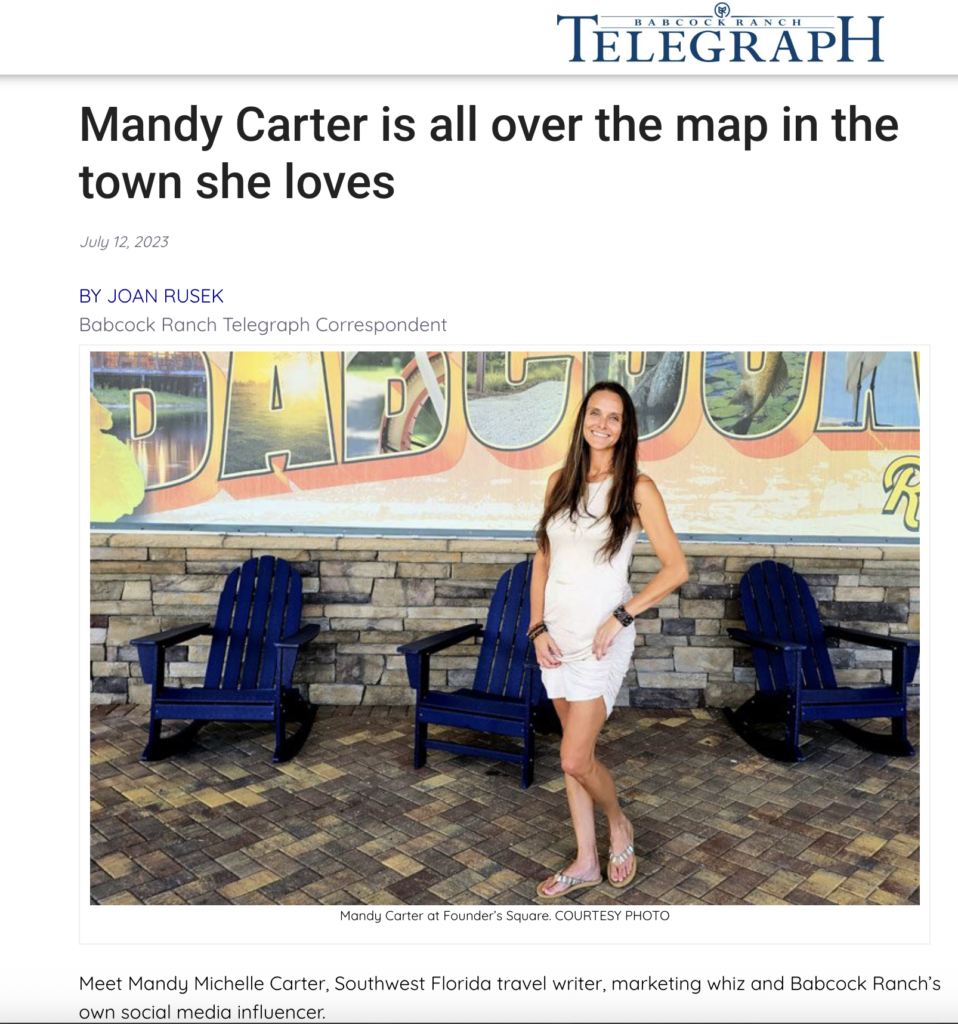 Mandy Carter | Babcock Ranch Marketing professional and social media influencer