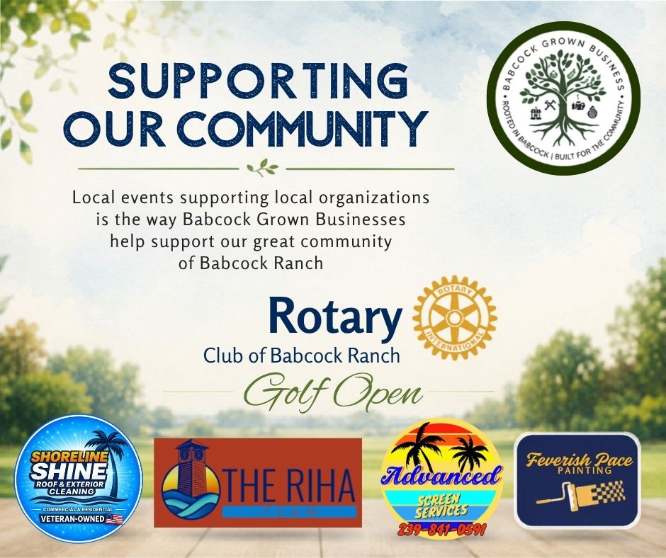 Babcock Grown BusinessesSupports Rotary Club of Babcock Ranch Golf Open