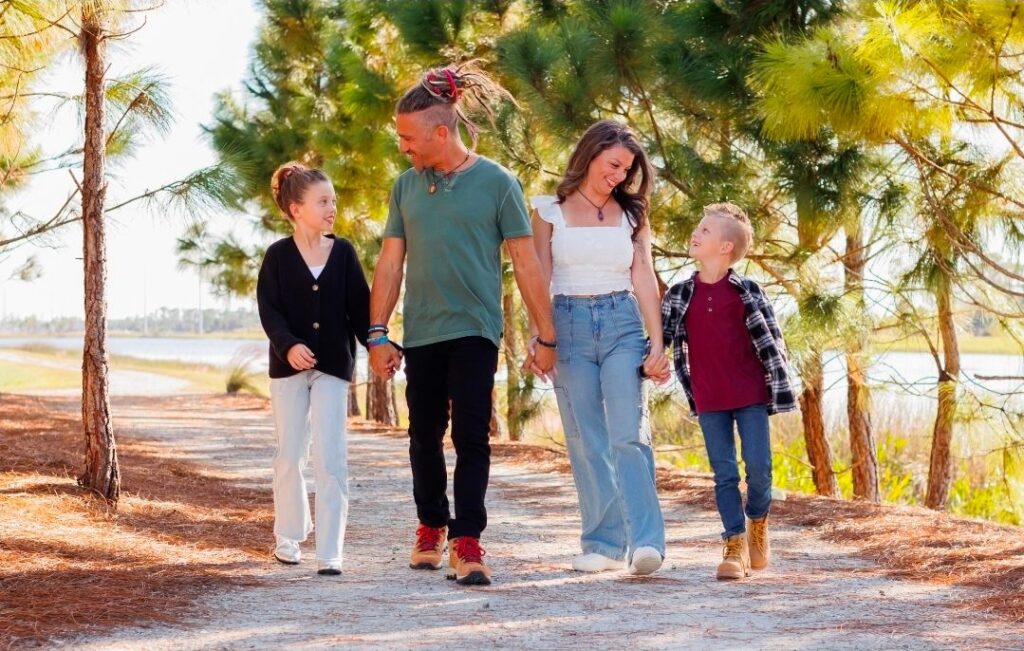 Shade Monkey Owners, DJ Cammarata and Erica Marie and their kids